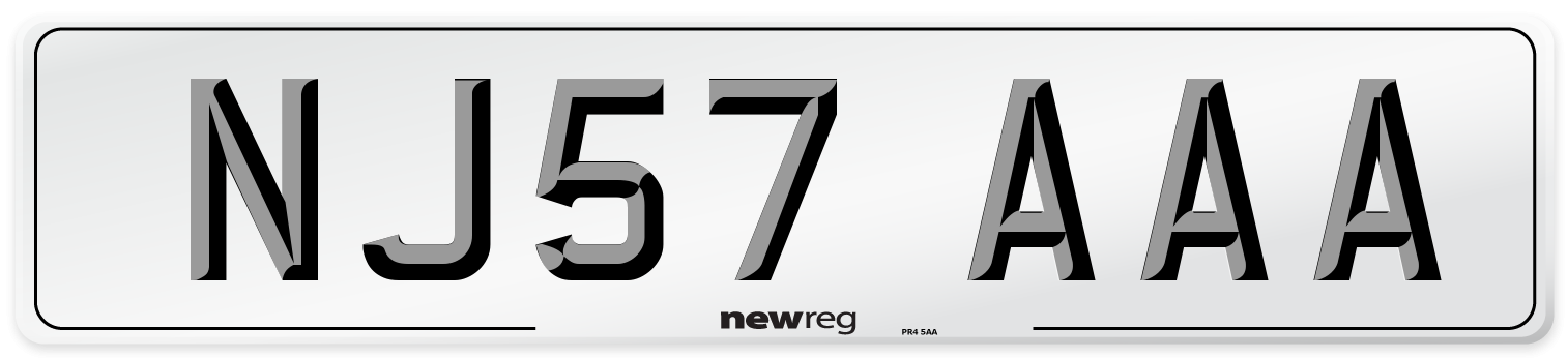 NJ57 AAA Number Plate from New Reg